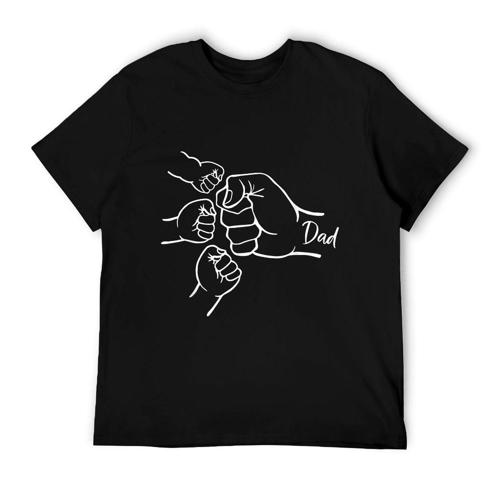 Fist Bump Dad Of Three Father Of 3 Daddy Happy Father's Day T-Shirt