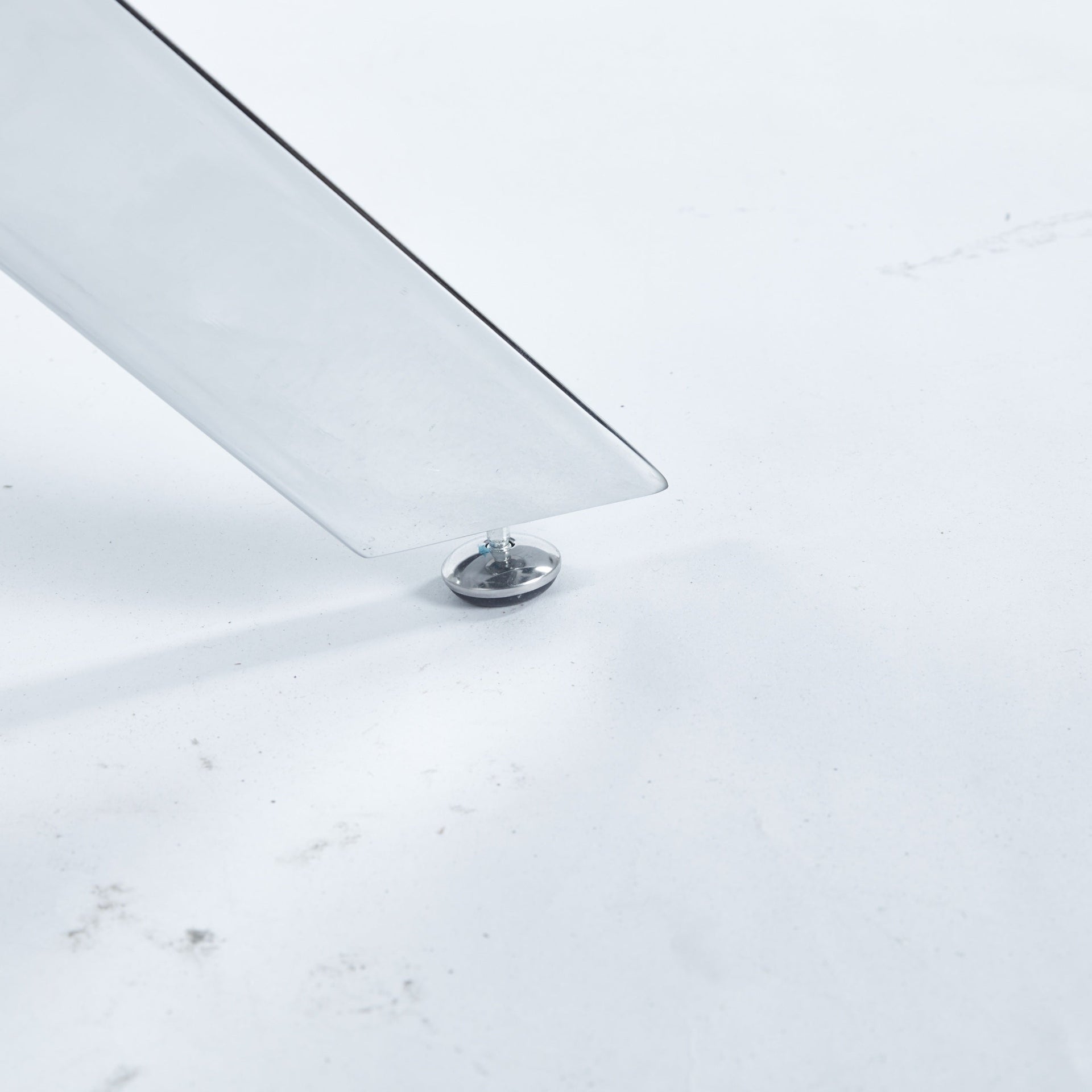 Dining Table with cross metal leg and tempered glass,Modern Space Saving Kitchen Table for Living Room,chrome legsSquare table,90x90x75cm