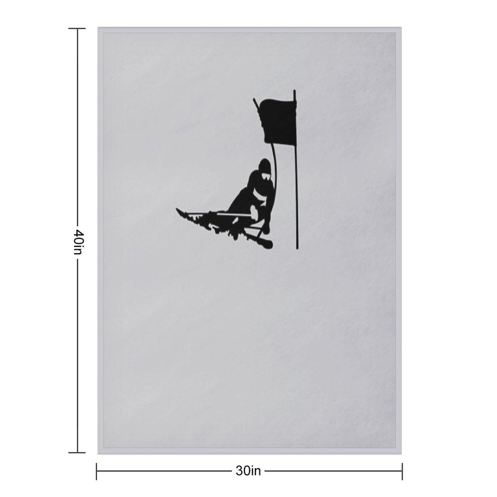 Skier Throw Blanket