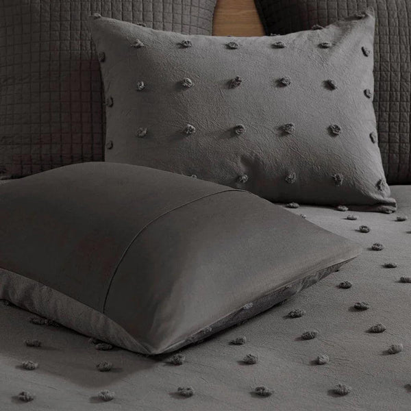 Brooklyn Cotton Jacquard Comforter Set with Euro Shams and Throw Pillows - Gifts for You 'n Me