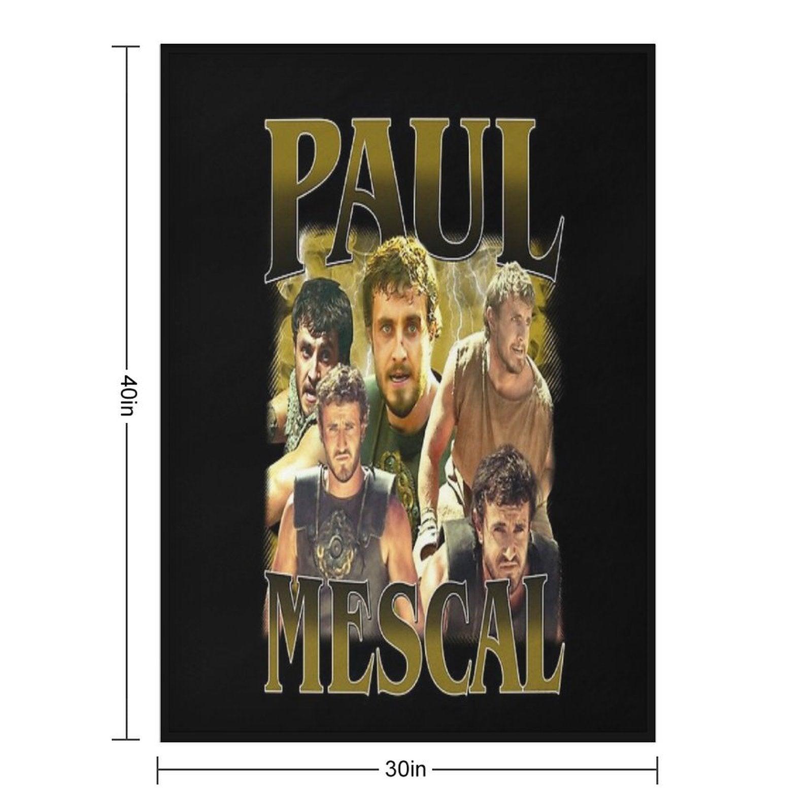 Retro Paul Mescal Throw Blanket