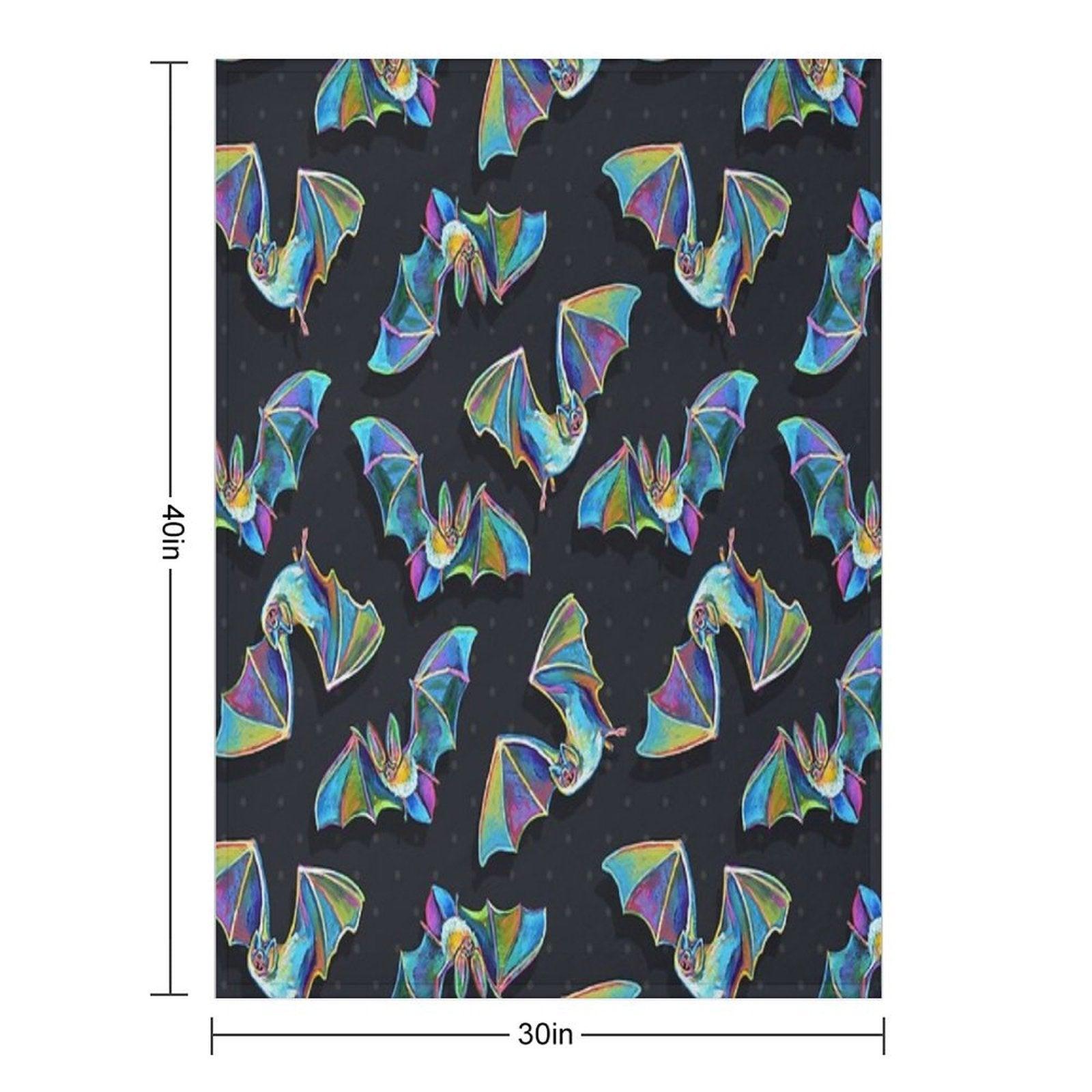 Psychedelic Bat Pattern by Robert Phelps Throw Blanket