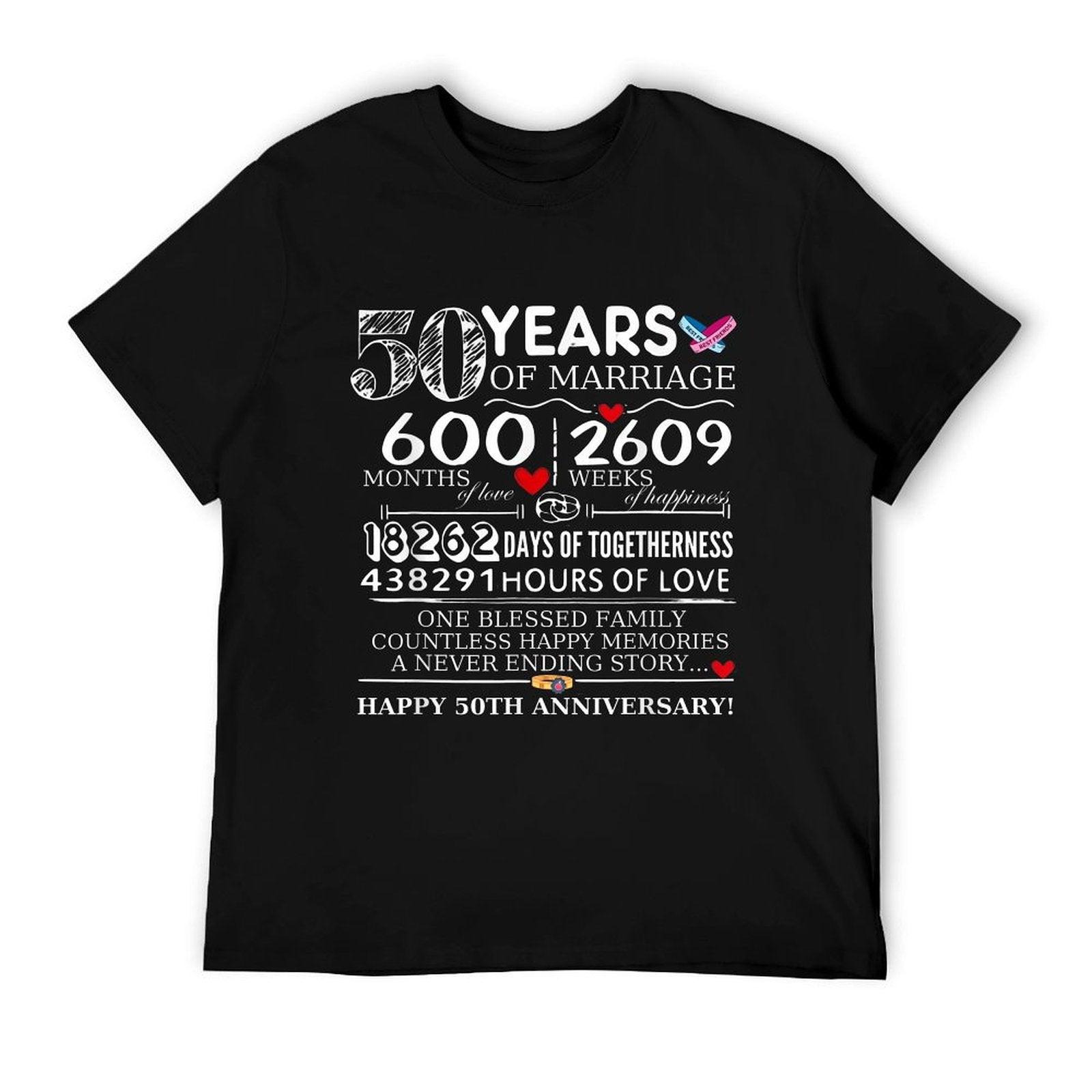 50 Years Of Marriage 50th Wedding Anniversary of Family T-Shirt