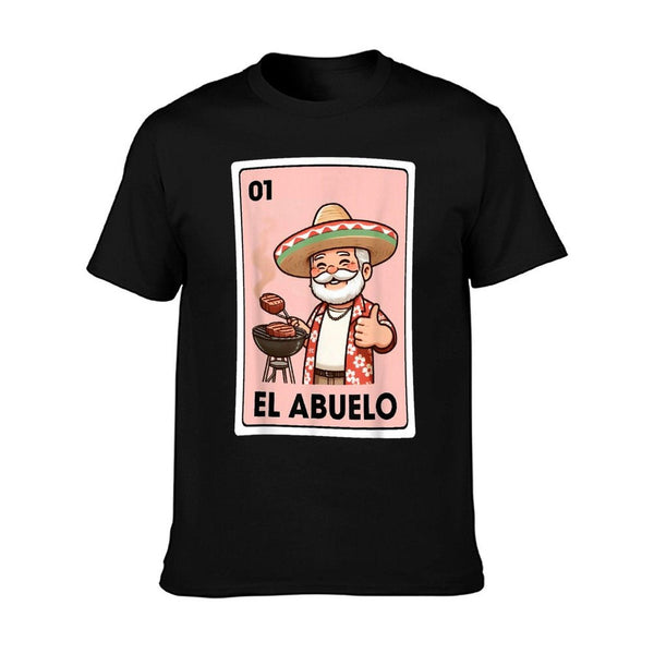 El Abuelo Grilling Grandpa Mexican Bingo Card T-Shirt