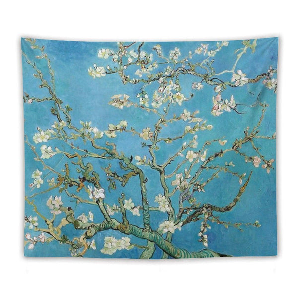 1890-Vincent Van Gogh-Almond Blossom-73.5x92 Tapestry
