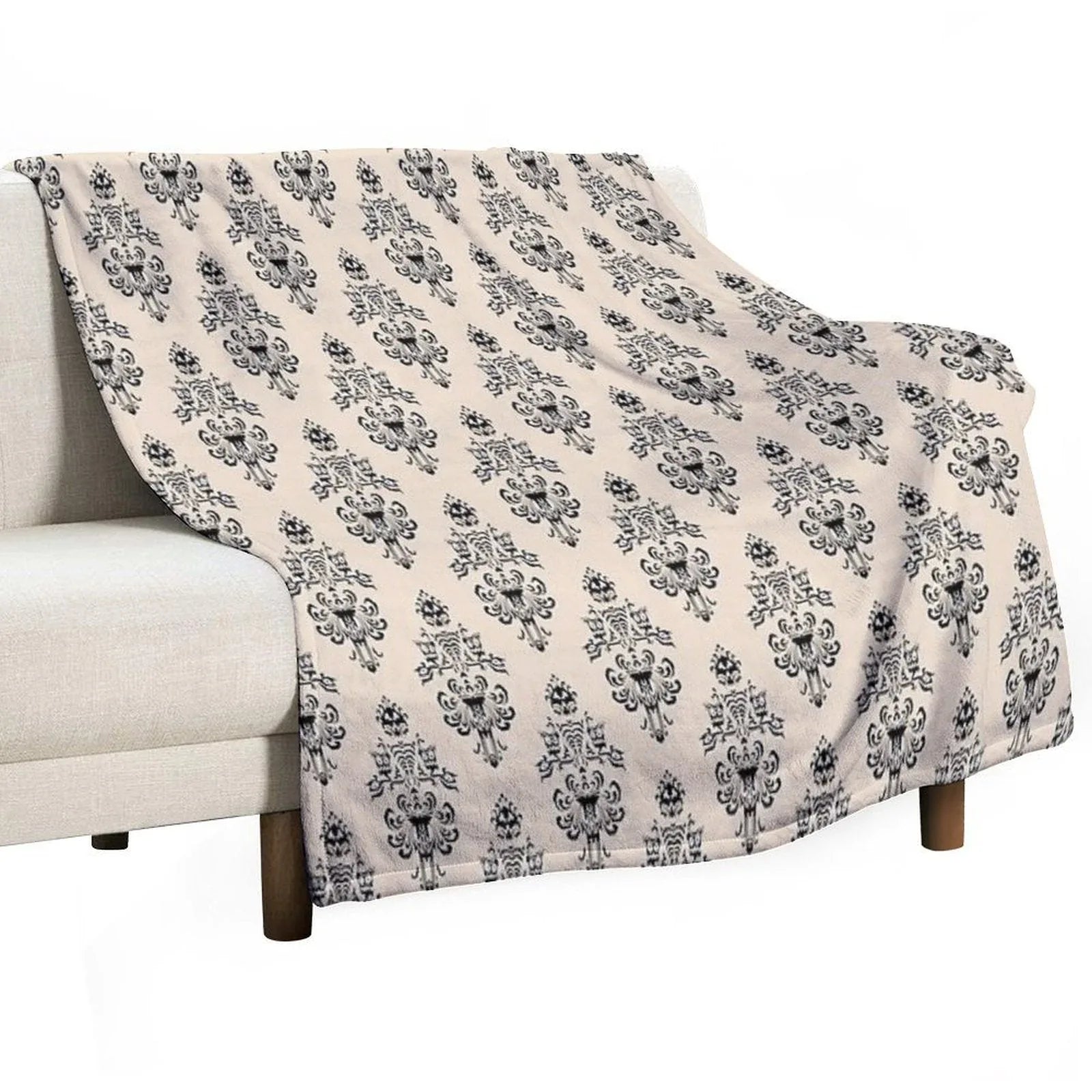 Haunted Mansion Wallpaper Hazelnut #Pastel Throw Blanket