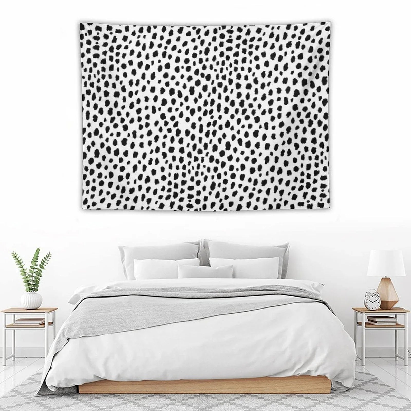 Dalmatian Spots (blackwhite) Tapestry