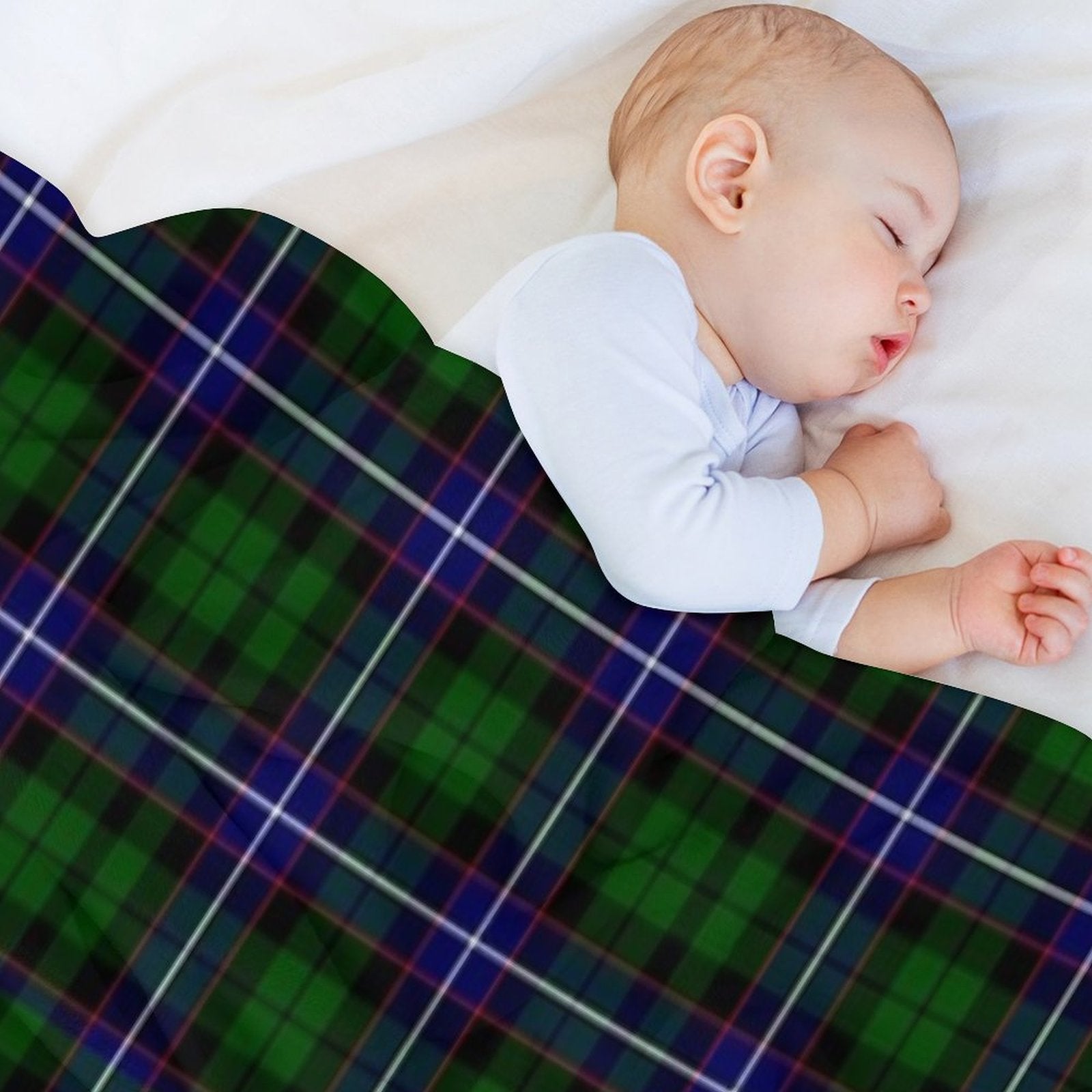Clan Russell Tartan Machine-washable Throw Blanket