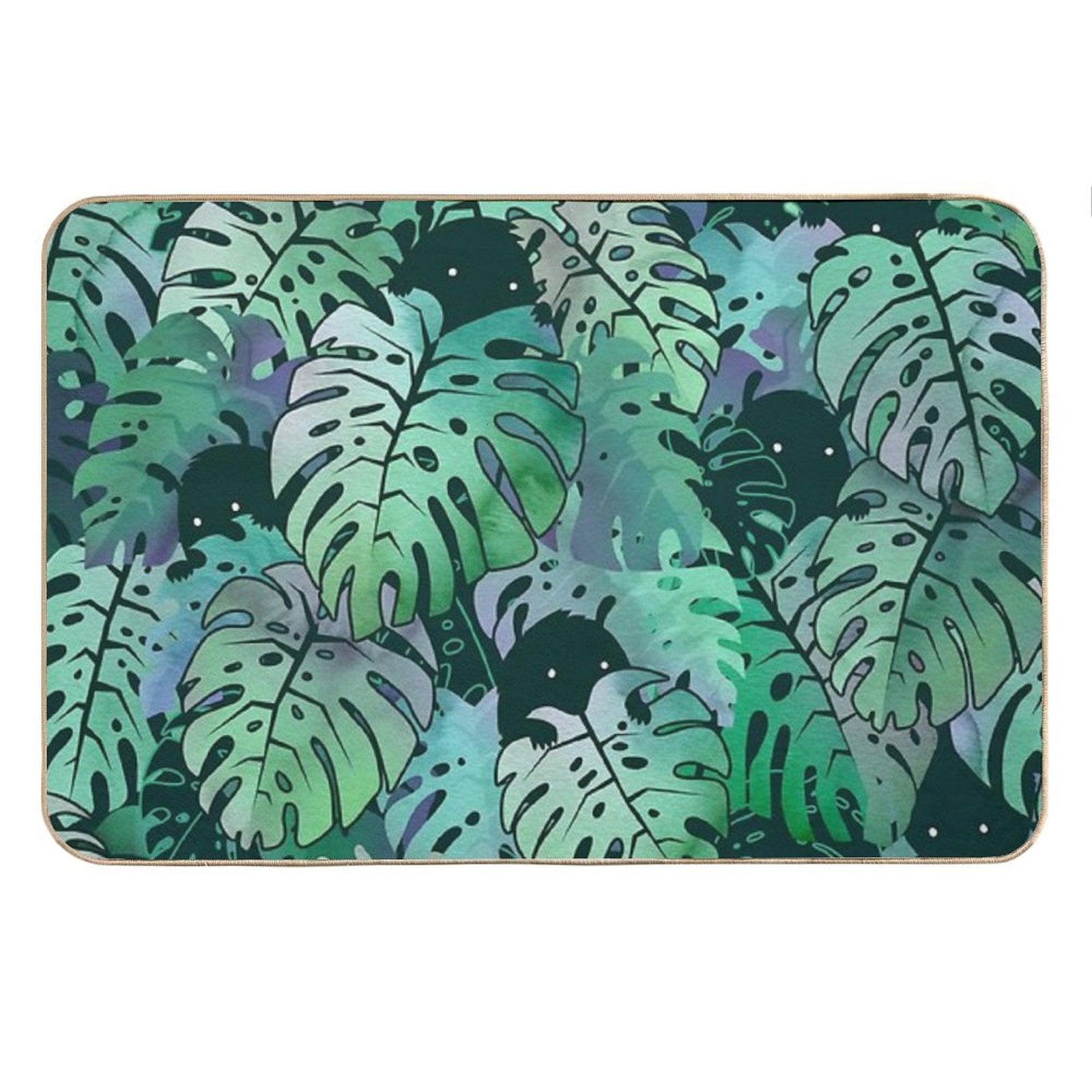 Monstera Monsters Bath Mat