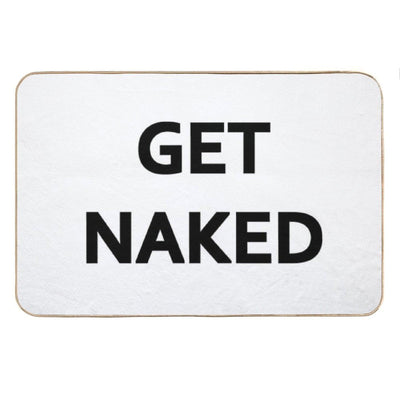 'Get Naked' Shower CurtainBath Mat Bath Mat