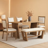 Natural Vintage Rustic Handcrafted Dining Table Set