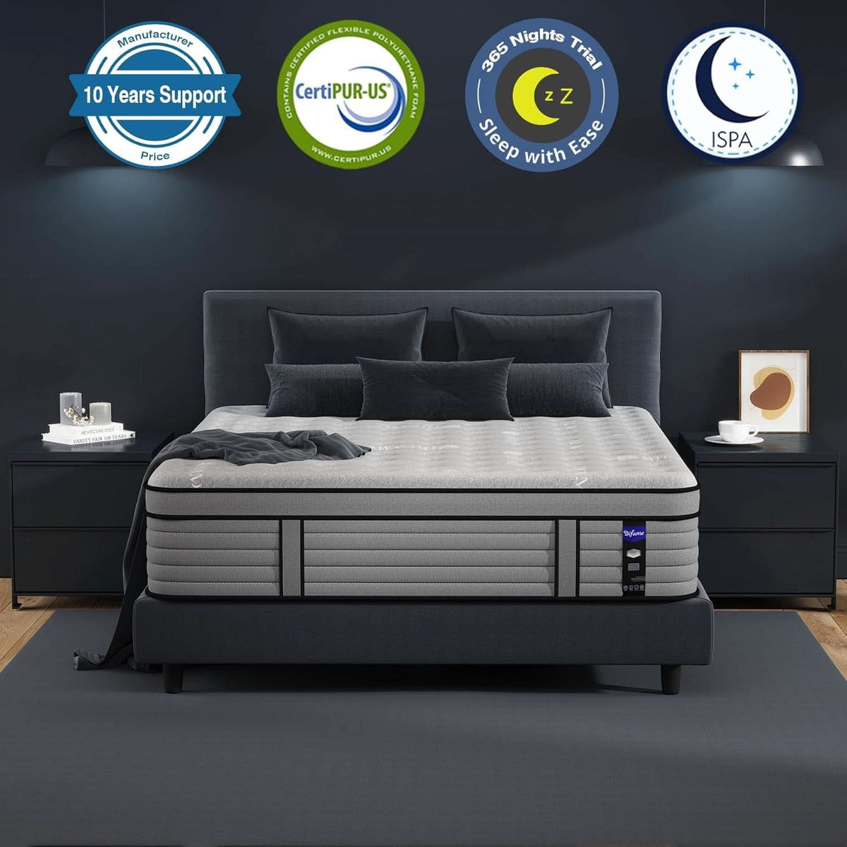 Queen Size Premium GelInfused Memory Foam Mattress