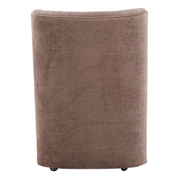 Bambun Dining Chair with Wheels Taupe