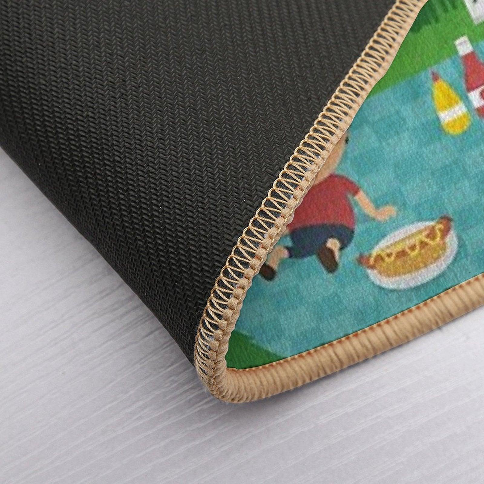 Sneaky Sasquatch Picnic Bath Mat