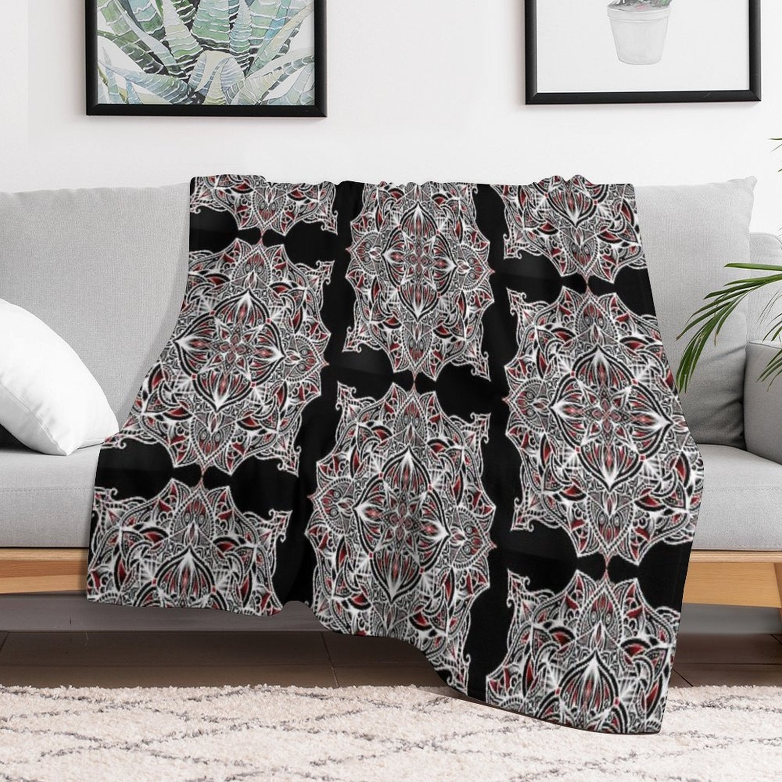 Mandala 2 Easy Care Throw Blanket
