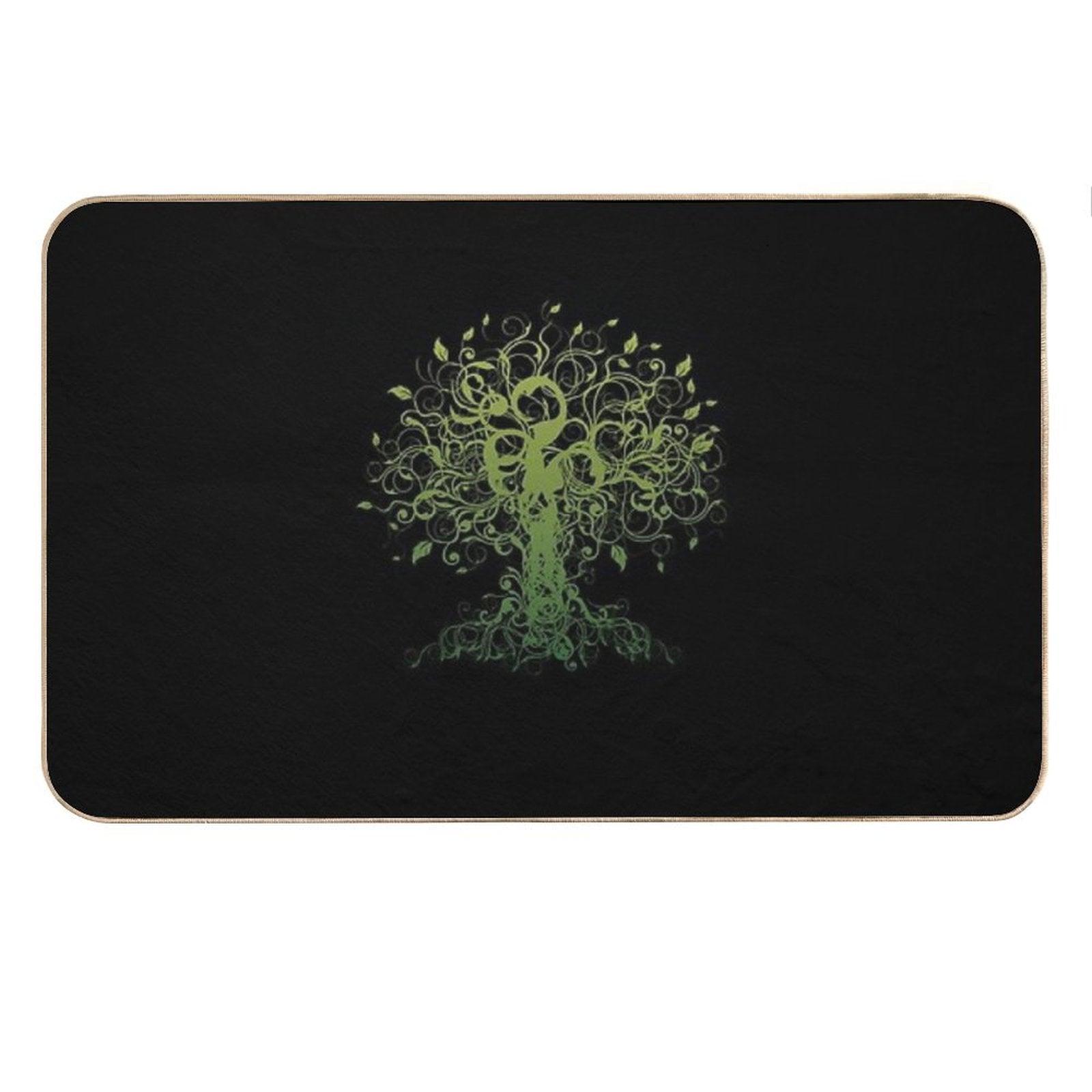 Meditate, Meditation, Spiritual Tree Yoga Bath Mat