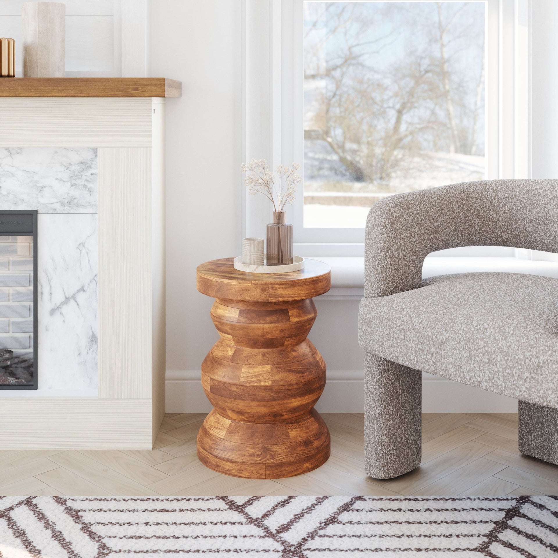 Kerala Side Table Walnut