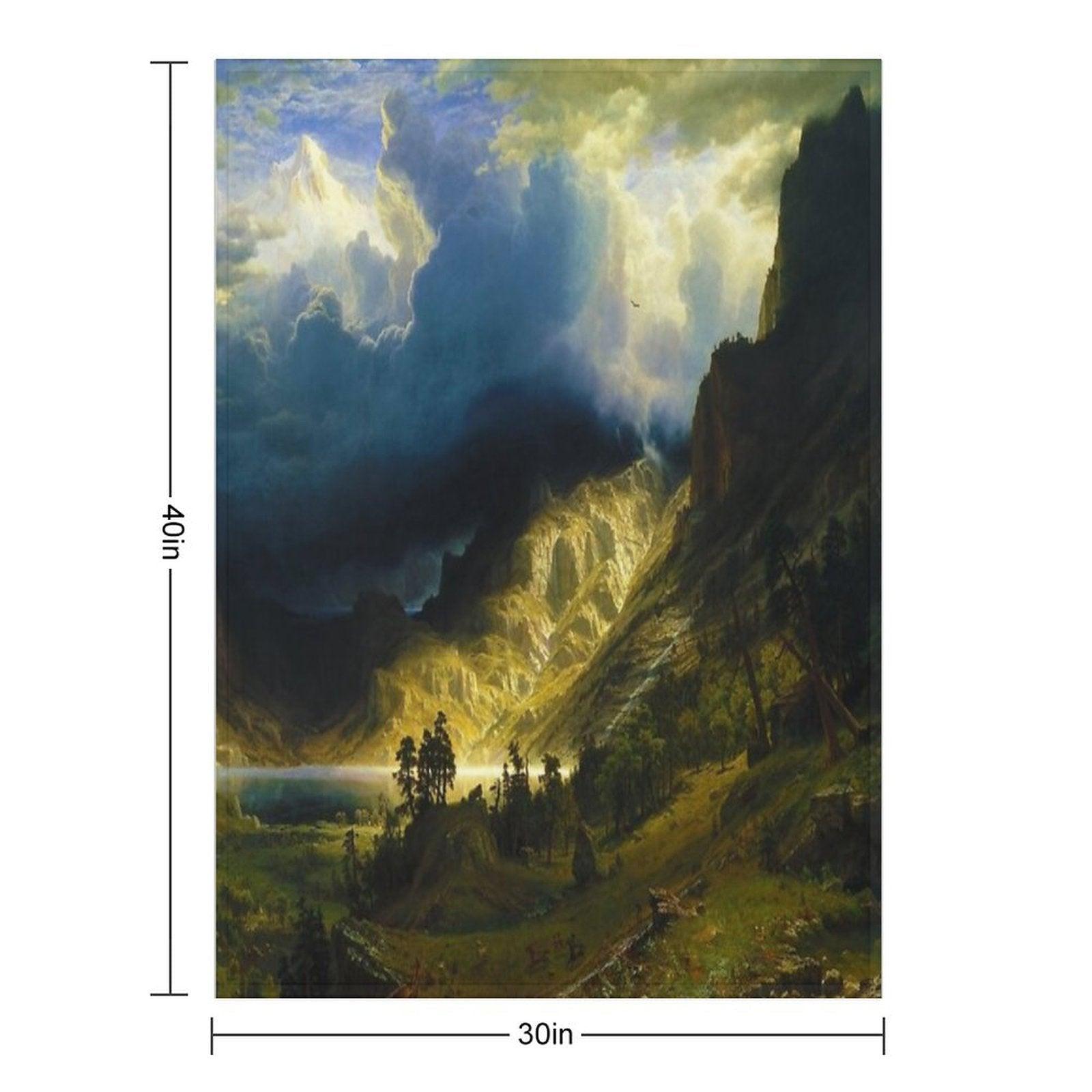 A Storm in The Rocky Mountains, Mt. Rosalie Throw Blanket