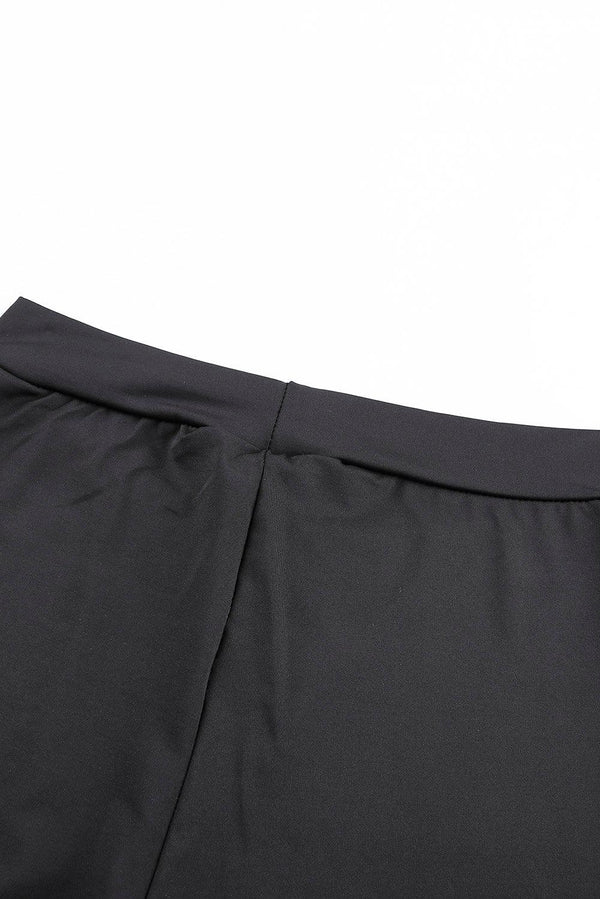 Black Grommet Lace Up Front Leggings