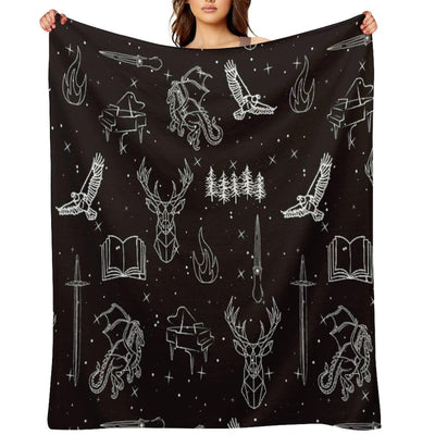 Throne of Glass Pattern Throw Blanket