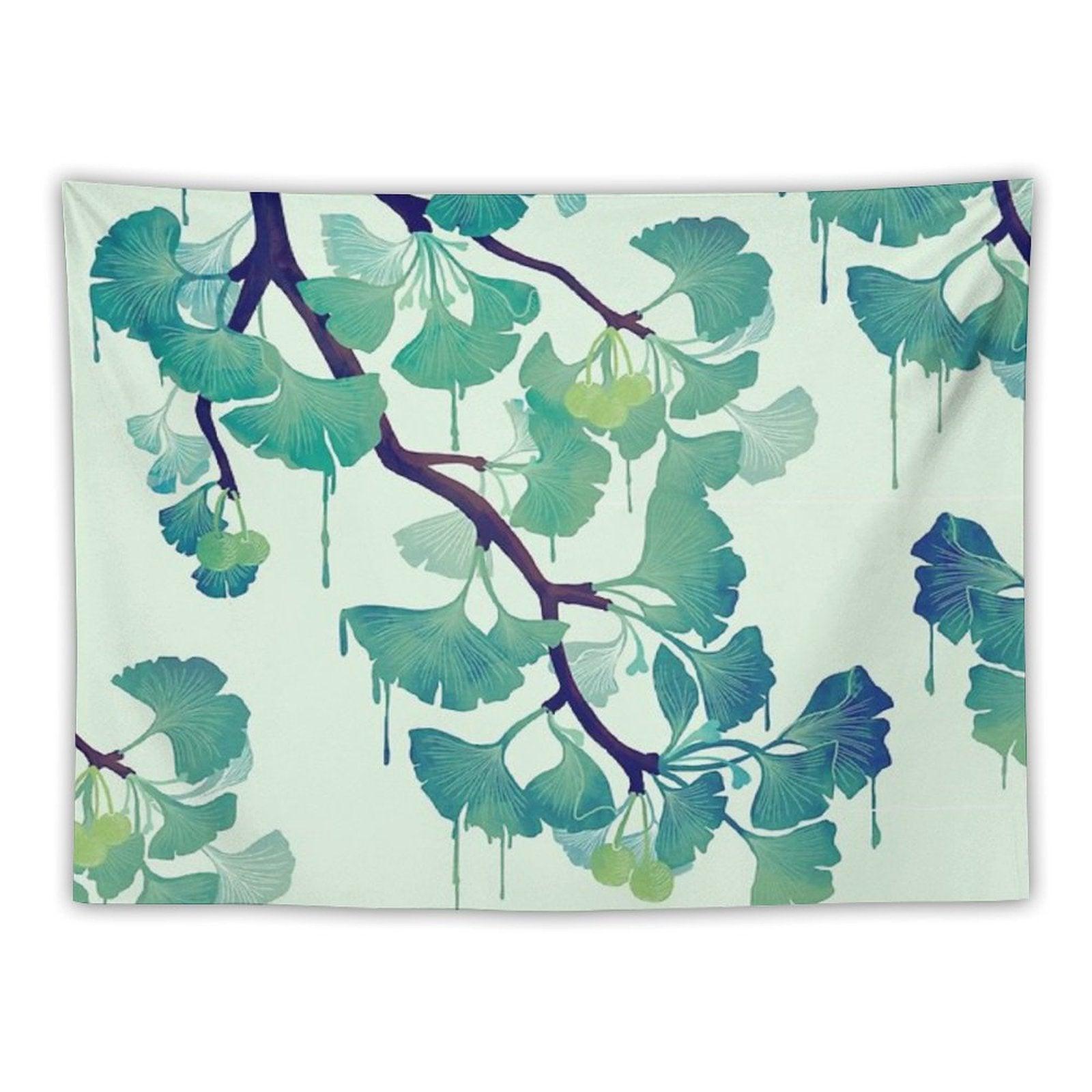 O Ginkgo (in Green) Tapestry