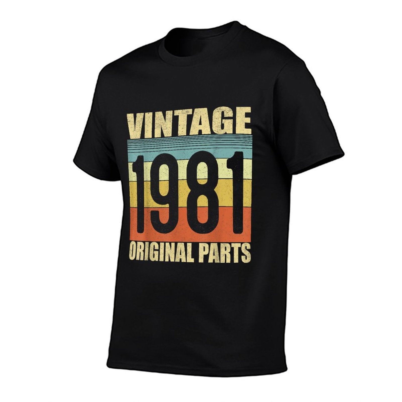 Vintage 1981 40th Birthday Gift Men Women 40 Years Old  Wrinkle-resistant T-Shirt