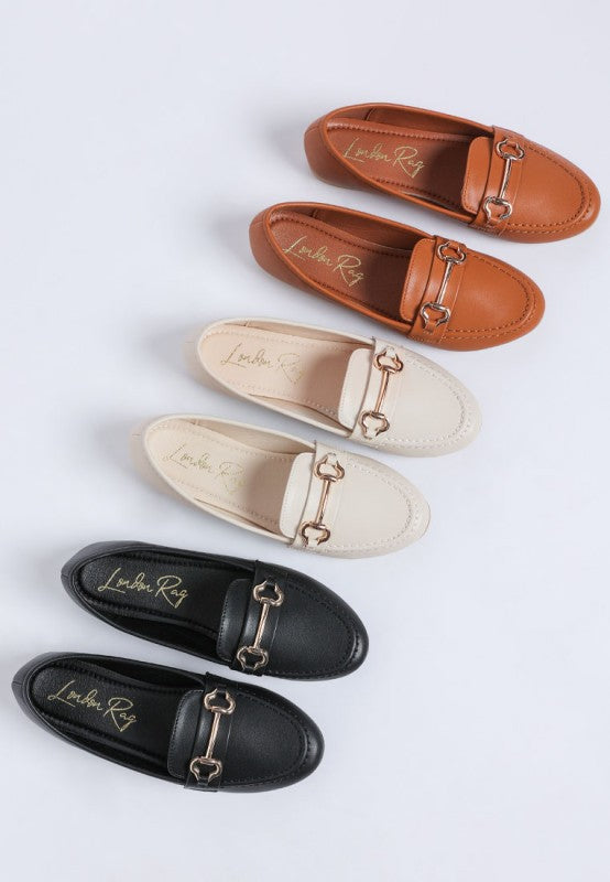 Pingle Horsebit Faux Leather Loafers