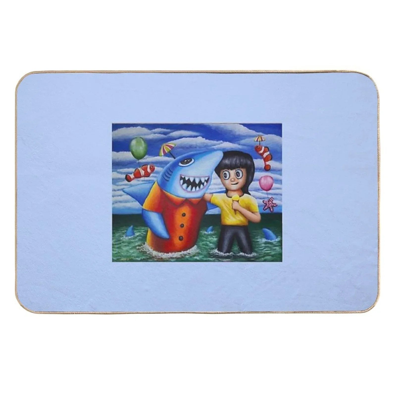 Go to The Sea with My Friends 02  Non-Slip Bath Mat