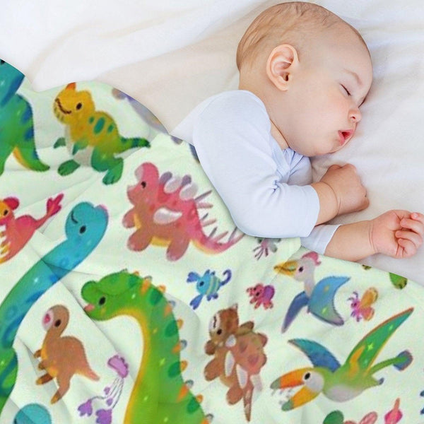 Jurassic Baby - Pastel Throw Blanket