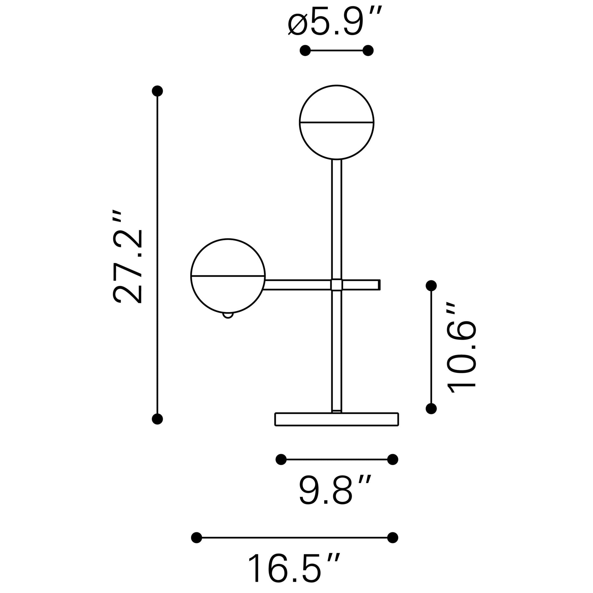 Waterloo Table Lamp White & Bronze
