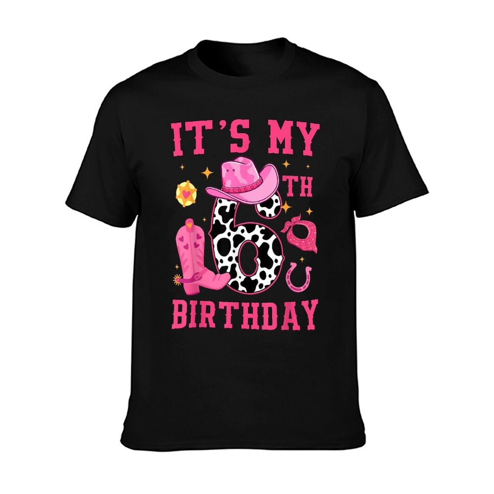 It's My 6th Birthday Rodeo Western Cowgirl 6 Years Old T-Shirt