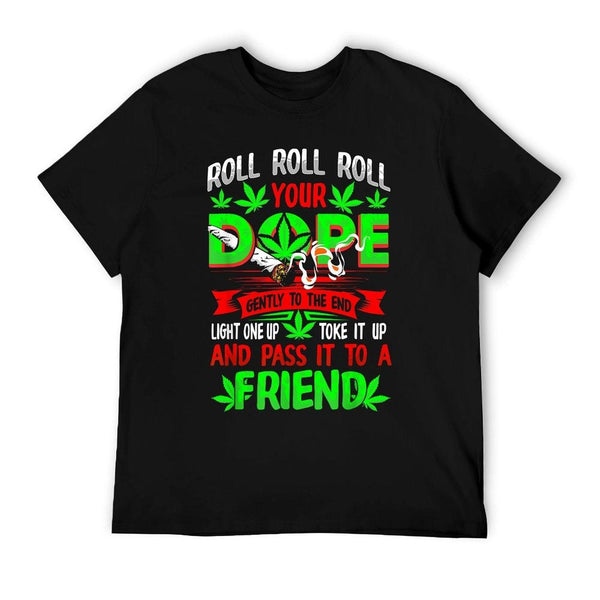 Funny Weed Pot Lover Roll Joint Friend Smoking Marijuana T-Shirt