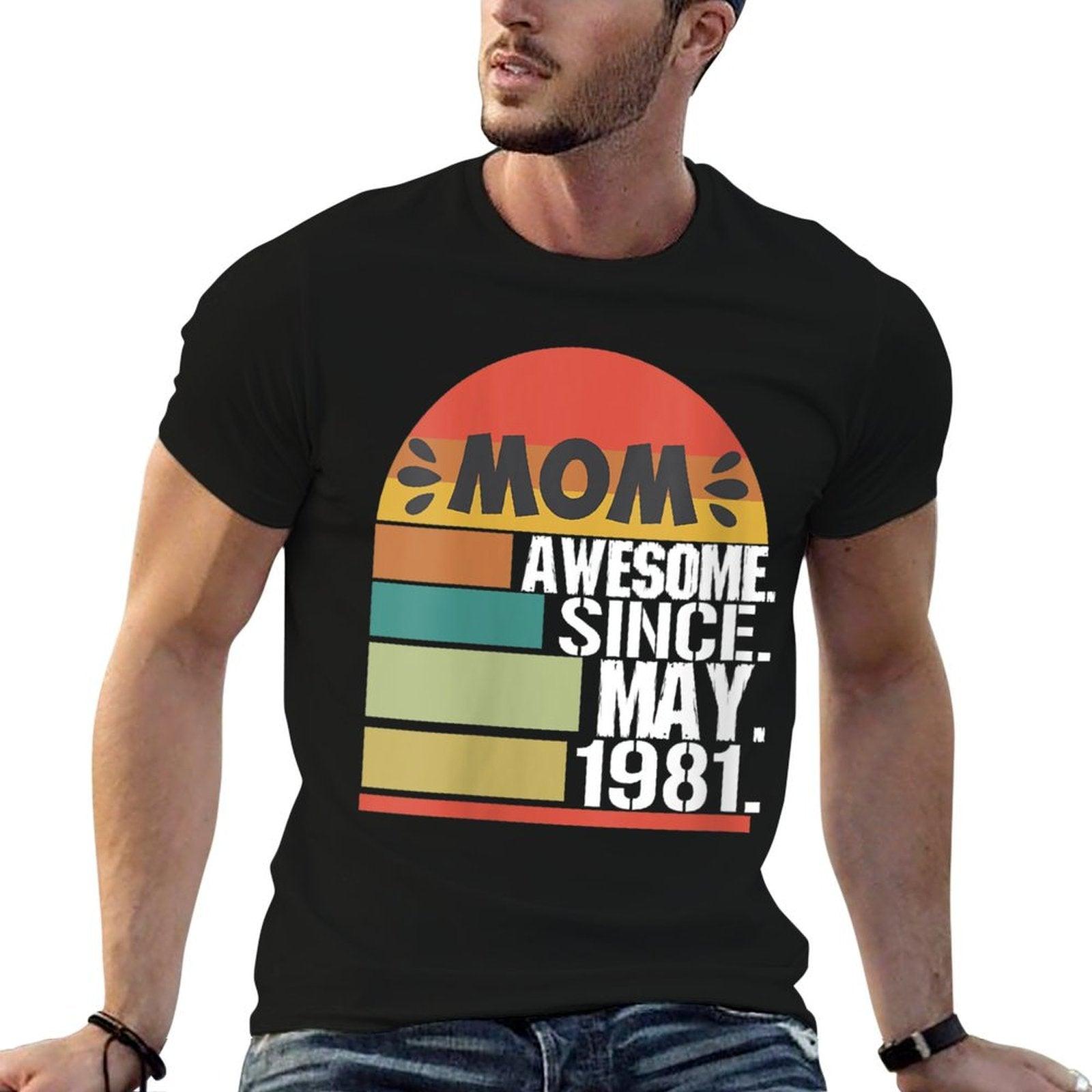 Womens Vintage May 1981 40th Birthday Funny Sayings for Mom  Moisture-wicking T-Shirt