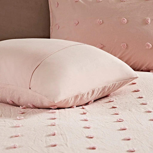Brooklyn Cotton Jacquard Comforter Set with Euro Shams and Throw Pillows - Gifts for You 'n Me