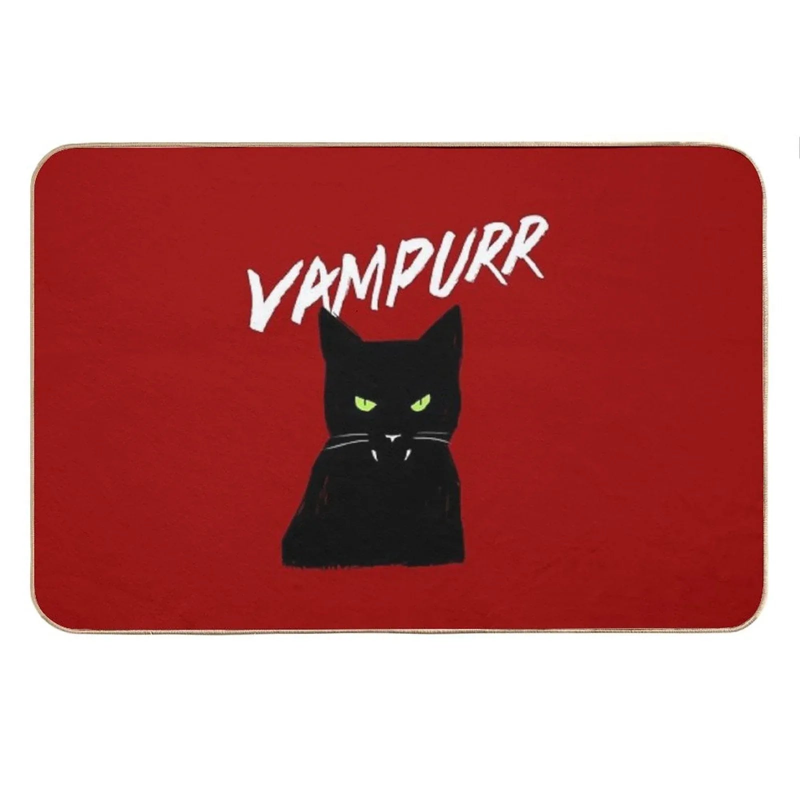 Vampire Cat  Vampurr Halloween Kitty Bath Mat