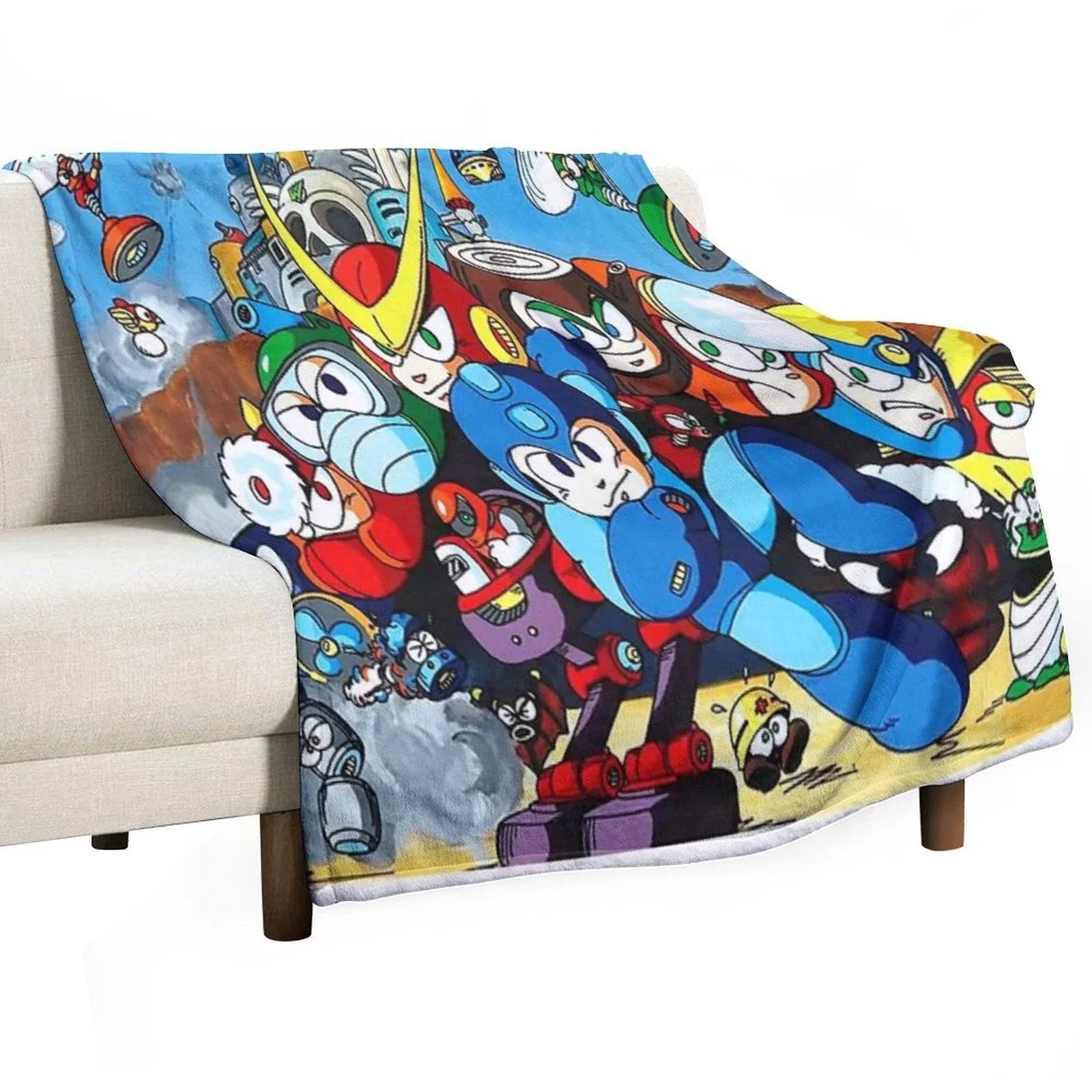 Mega Man 2 Art Throw Blanket