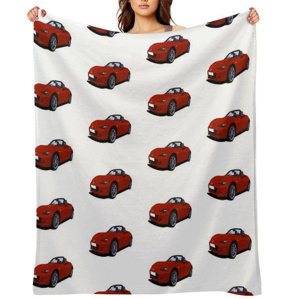 MX5Miata Red Comfort Throw Blanket