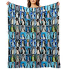Penguins (Tiled Pattern) Velvety-soft Throw Blanket