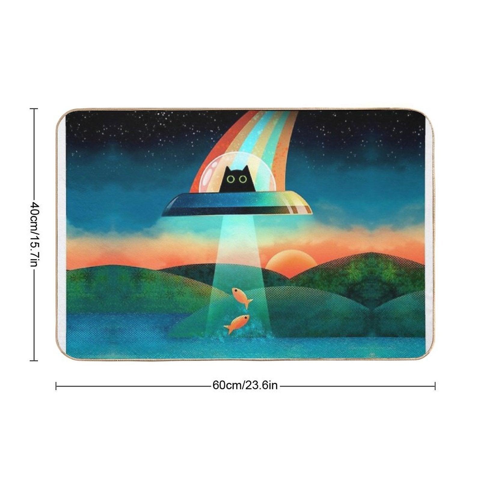 The Purrfect Alien  Fade-Resistant Bath Mat