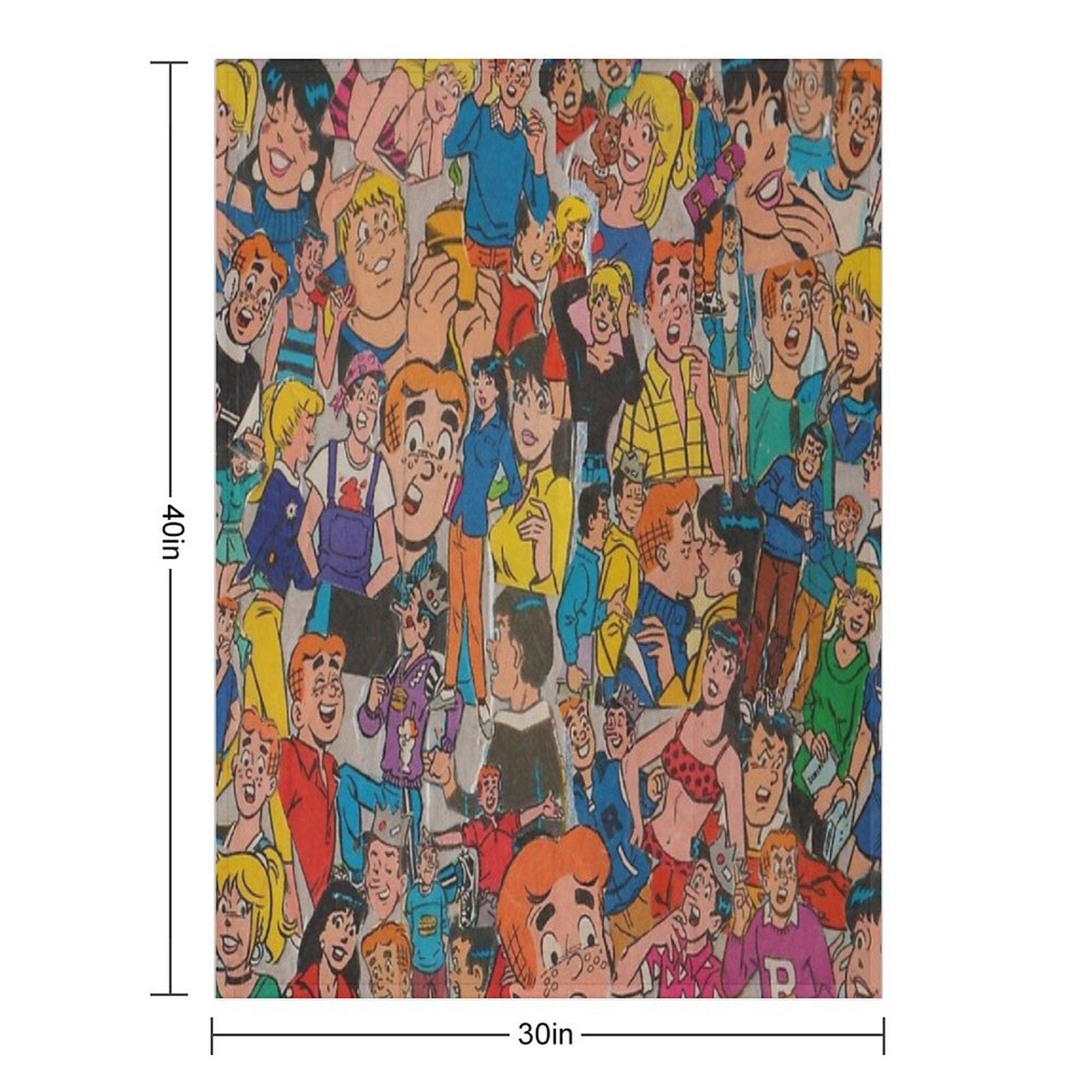 Archie Comics Collage Durable Throw Blanket