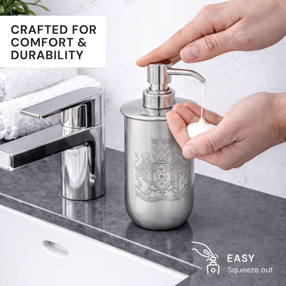 Bathroom Set – Durkee, 5 Piece Silver