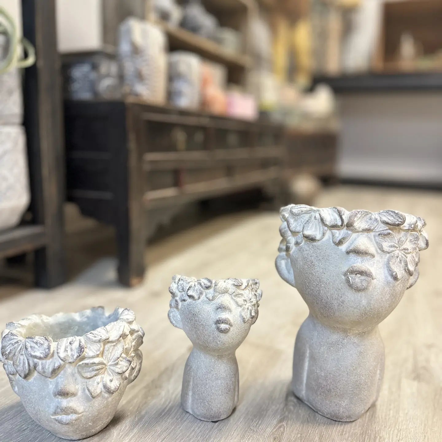 CUTE POUTING GIRL PLANTER