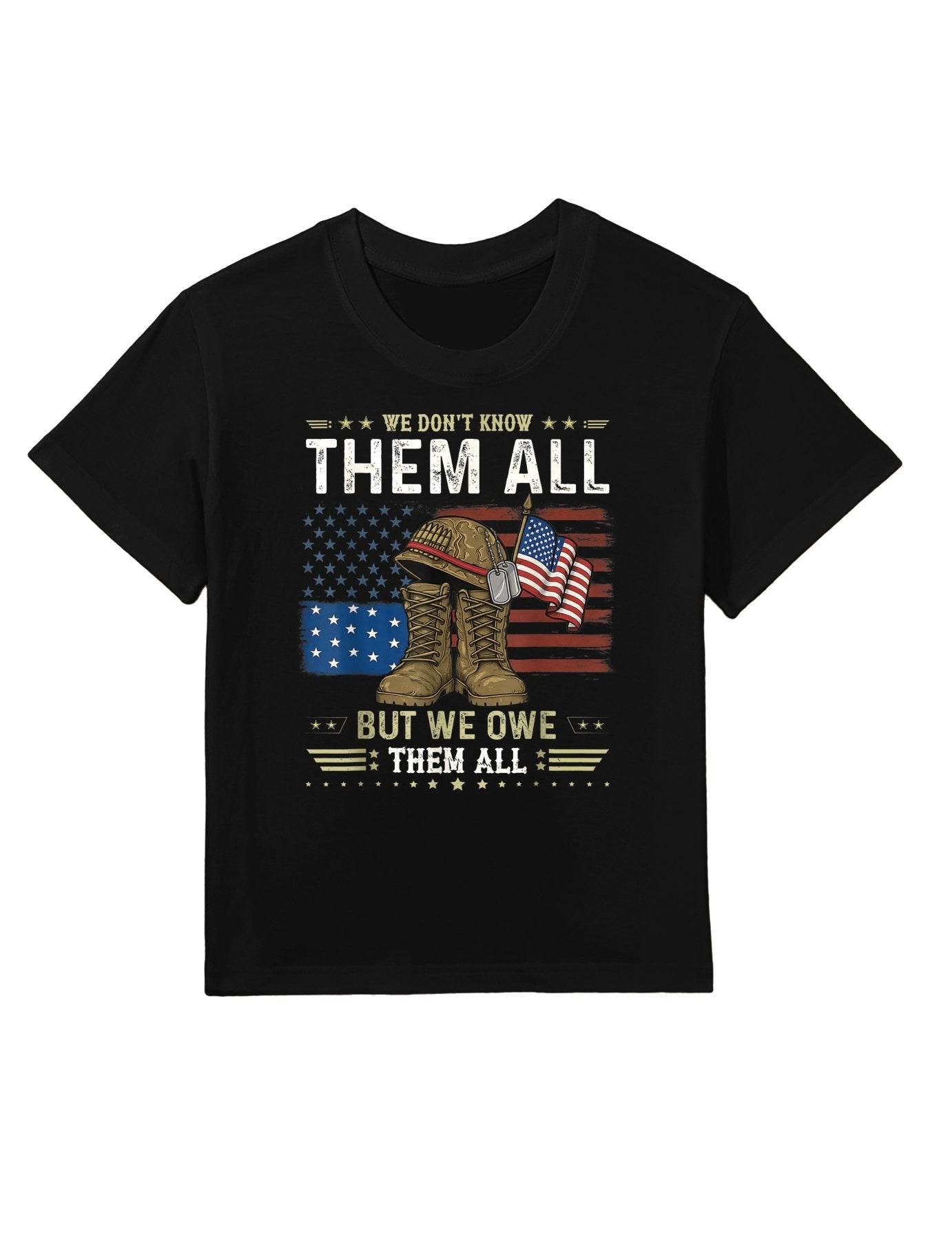We Owe Them All Partiotic Veterans Day Memorial Day Kids T-Shirt