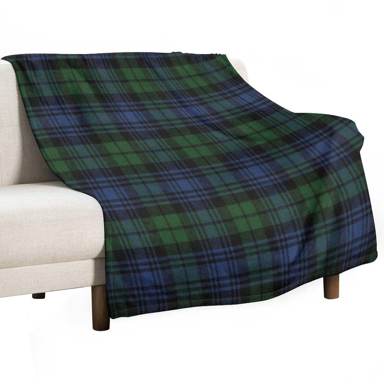 Black Watch Ancient  Original Scottish Tartan Throw Blanket