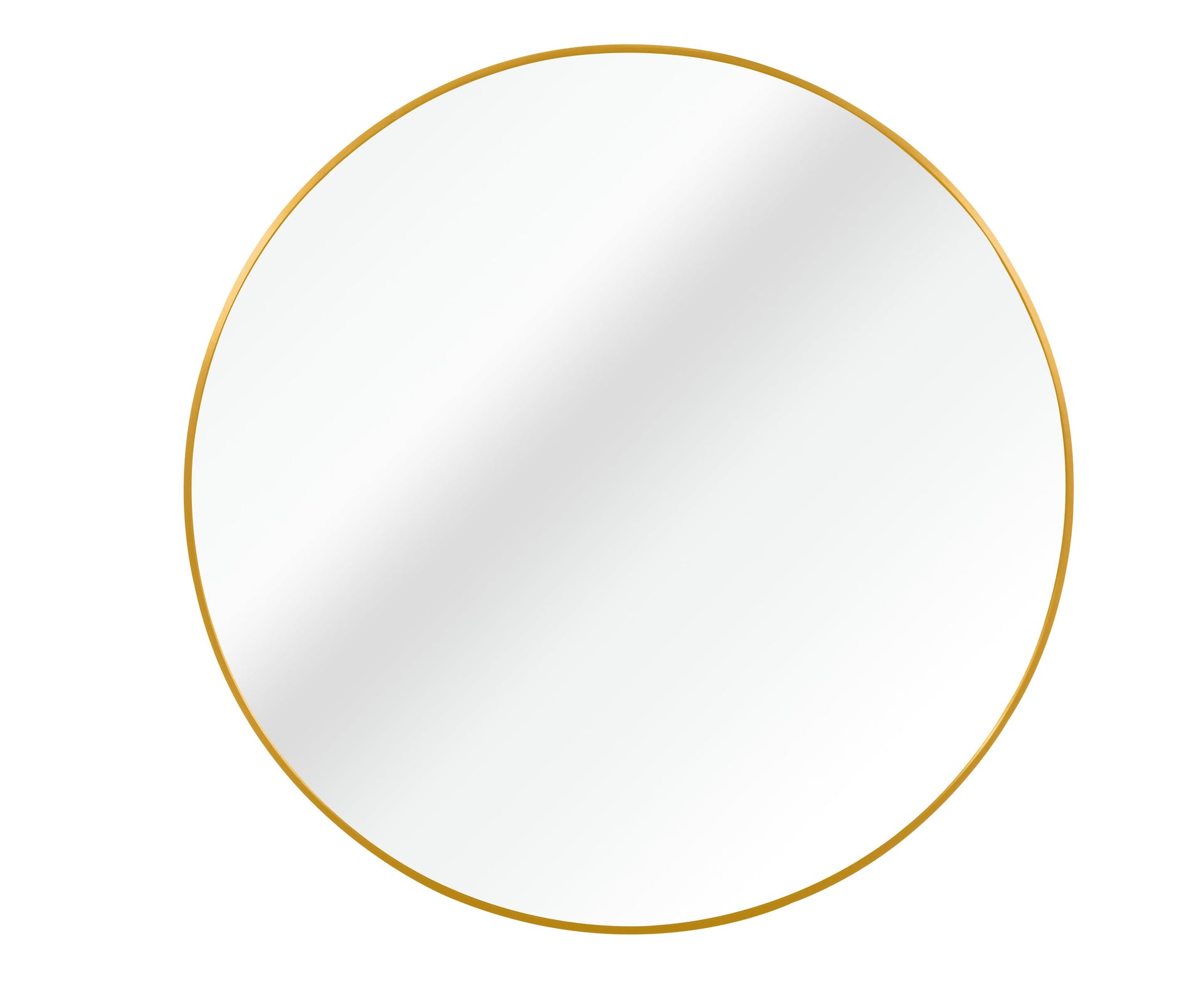 24 Inch Gold Metal Framed Round Bathrrom Mirror for Wall.