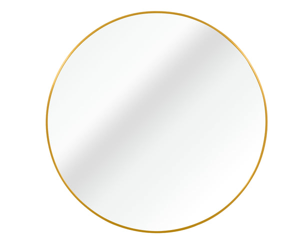 24 Inch Gold Metal Framed Round Bathrrom Mirror for Wall.