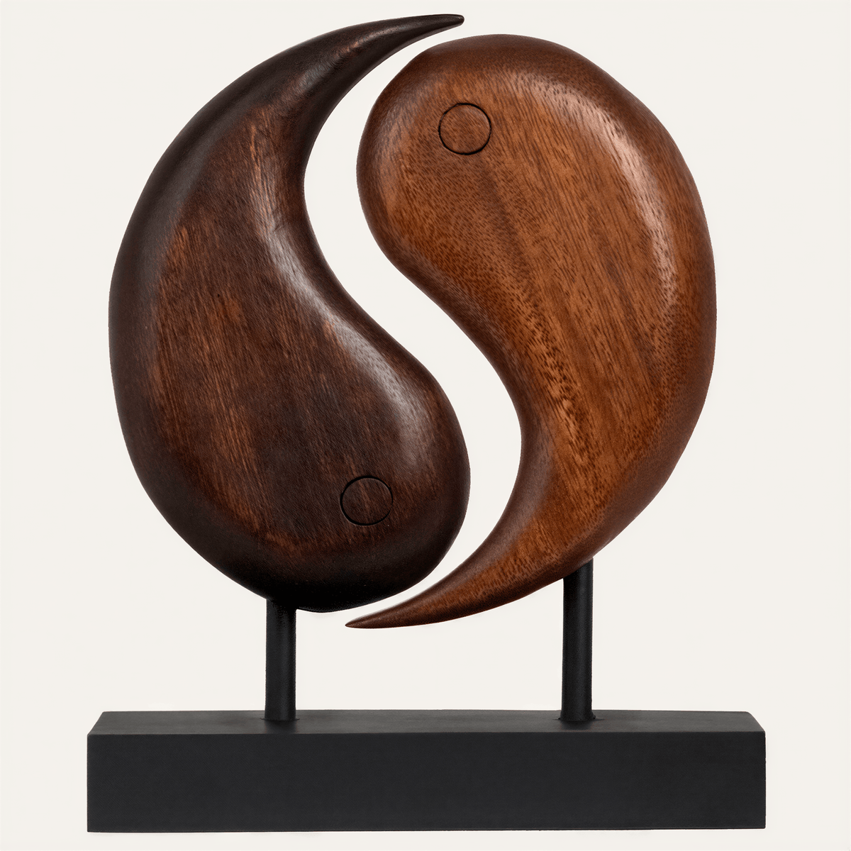 Yin Yang Sculpture – Harmony Flow, Acacia Wood