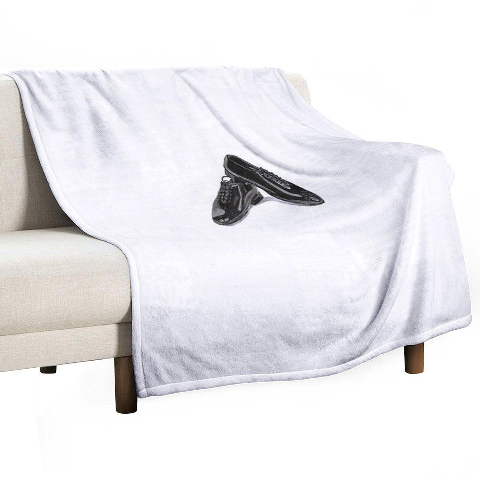 BLACK SHOE Throw Blanket