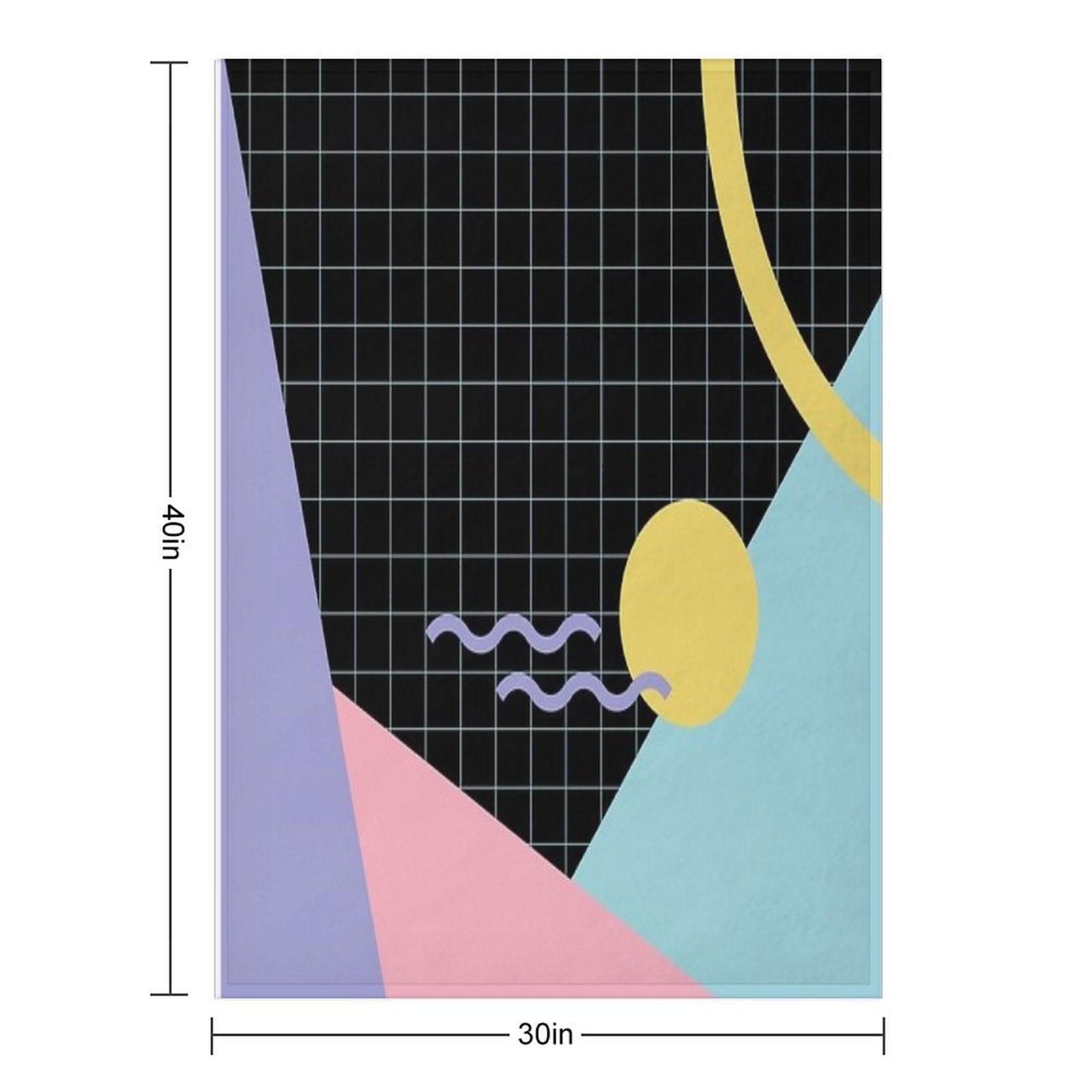 Memphis Pattern 7 - Retro 80s  90s Throw Blanket