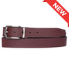 The Harvey Dent Belt - One Piece Reversible Black/Burgandy 100% Real Leather Belt